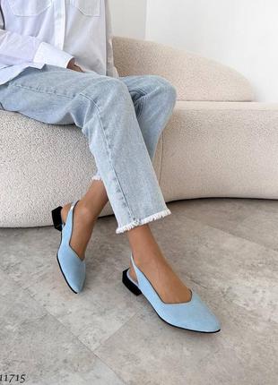Босоножки голубые7 фото