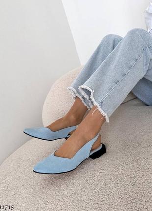 Босоножки голубые8 фото