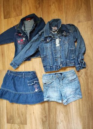 Джинсовые шорты юбка куртка
