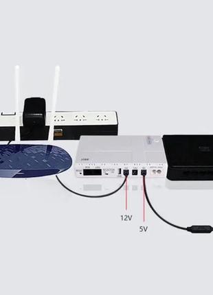 Повербанк для роутера,модема  10400мач, виходи 5-9-12в