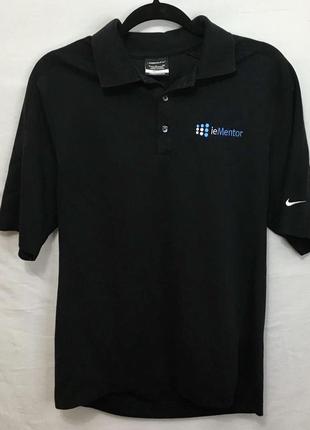 Черное поло nike dri-fit golf