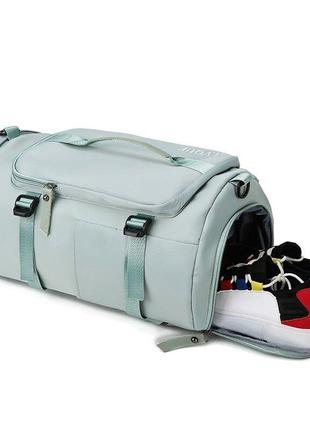 Сумка дорожня туристична містка. рюкзак сумка спортивна для фітнесу з відділенням для взуття8 фото