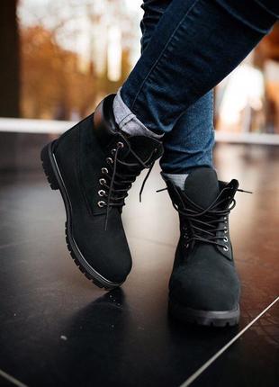 🍁🖤timberland black термо🖤🍁(36рр - 45рр) ботинки тимберленд демисезон весна-осень