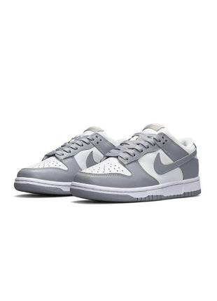 Nike sb dunk low prm all white grey