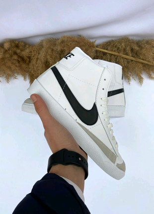 Nike blazer mid 77 white3 фото