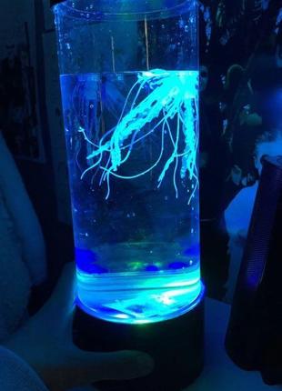 Світлодіодна лампа у формі медузи, 5 кольорів, лампа для акваріума,3 фото