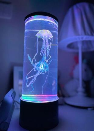 Світлодіодна лампа у формі медузи, 5 кольорів, лампа для акваріума,4 фото