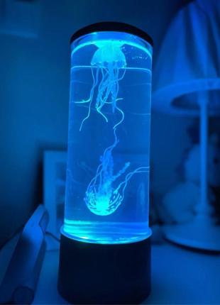 Світлодіодна лампа у формі медузи, 5 кольорів, лампа для акваріума,5 фото
