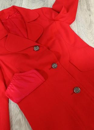 Пальто тренч жакет красный винтаж ретро из итальялии ilva2 фото