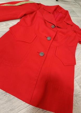 Пальто тренч жакет красный винтаж ретро из итальялии ilva6 фото