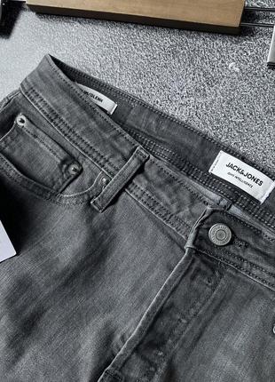 Мужские серые зауженные slim новые джинсы jack &amp; jones оригинал размер 34/325 фото