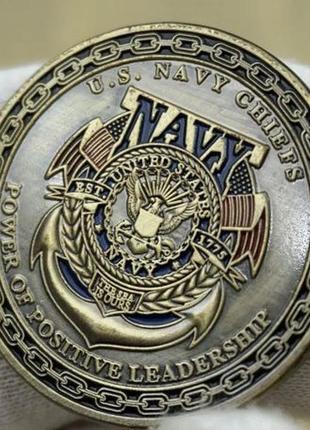 Пам'ятний жетон сша us navy challenge coin2 фото