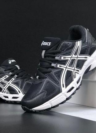 Женские кроссовки asics gel kahana 8 черные с белым