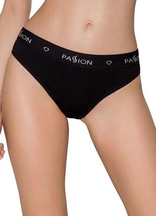 Трусики-слипы из хлопка с эластаном passion ps004 panties black, size l