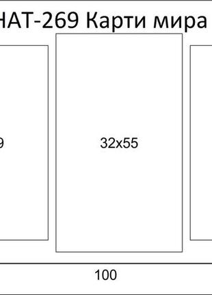 Модульная картина на холсте из 3-х частей "карты мира"2 фото