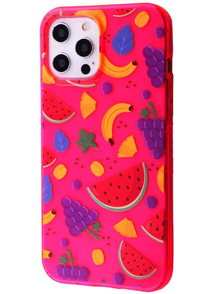🔥 🔥 🔥 чехол для apple iphone 12 pro max фрукты. цвет: розовый