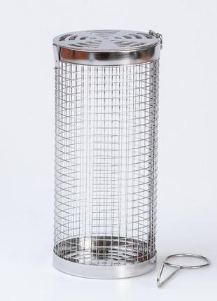 Барабан-кошик для гриля сітчастий круглий 21 см клітка для барбекю