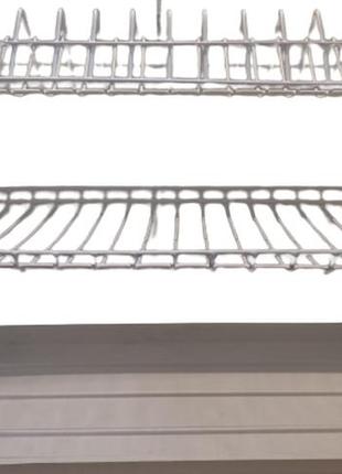 Сушилка для посуды в шкаф 50 см, двухуровневая белая