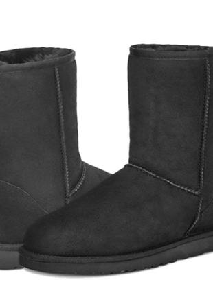 Ugg men classic short ii black1 фото