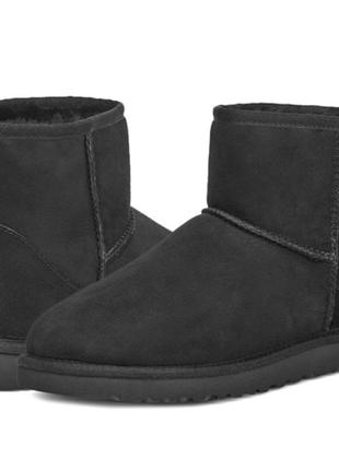 Ugg men classic mini ii black1 фото