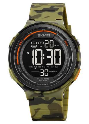 Часы наручные мужские skmei 1841cmgn army green camo, водонепроницаемые мужские часы. цвет: зеленый