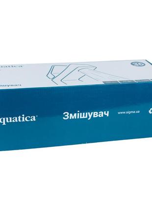 Змішувач для ванни тм aquatica (гусак вигнутий, шланг, лійка, кронштейн, дивертор вбудований кульовий)7 фото