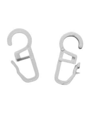 Крючки на кольца (белые)для металлопластиковых карнизов
