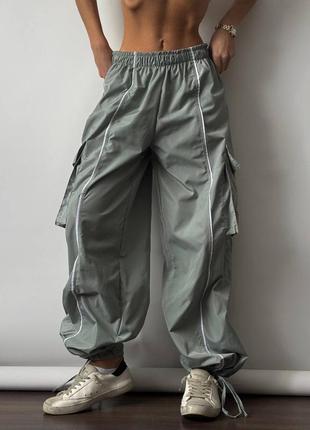 Комфортні штани карго з накладними кишенями ♡1 фото