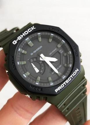 💎 casio g-shock ga-2100 green-black3 фото