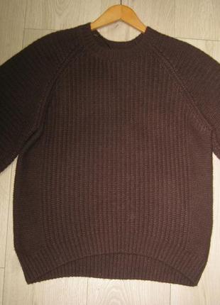 Шиканый кашемировый свитер объемной вязки, кашемир и шерсть3 фото