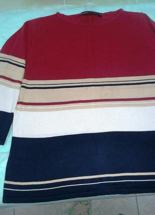 Джемпер коттоновый ,классическое сочетание цветов,у48-50разм.