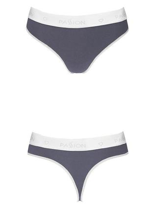 Спортивні трусики-стрінги passion ps007 panties dark grey, size l4 фото