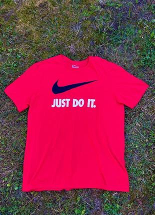 Футболка красная nike just do it | футболка червона найк xl