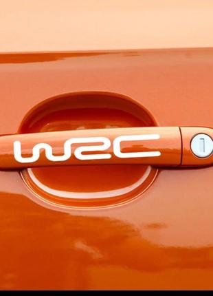 Комплект наклеек wrc на ручку двери автомобиля