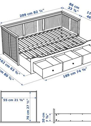 Hemnes ліжко, диван ікеа, кровать, дитяче ліжко3 фото