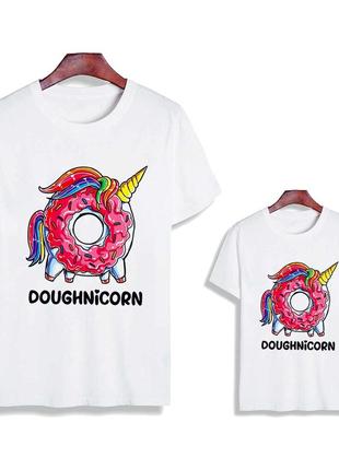 Фп005370 парні футболки family look. мама і дочка "doughnicorn" push it