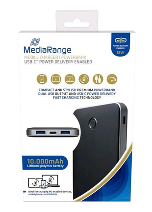 Внешний аккумулятор (power bank) mediarange mr753 – 10000mah