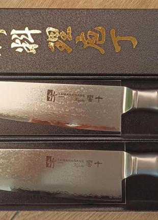 Японський ніж сантоку tamahagane 175 мм преміум серії damascus3 фото
