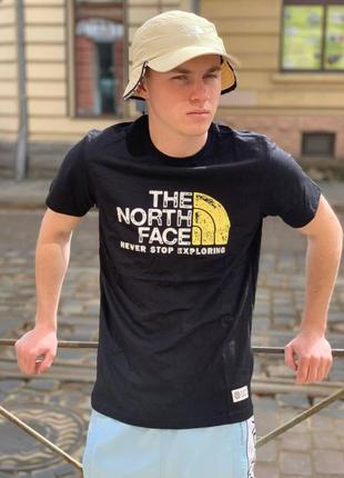 Футболка the north face оригінал tnf котонова t-shirt чорна тнф туристична нова big logo унісекс логотип гори