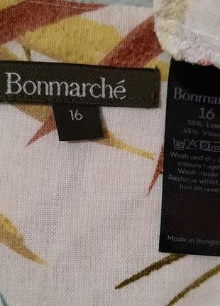 Сукня bonmarche бангладеш р. 16 льон віскоза лляна ярусна10 фото