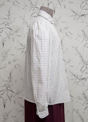 Женская хлопковая рубашка с мелкими изумрудными сердочками6 фото