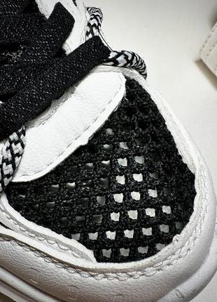 Кросівки ізі сітка літні білі чорні3 фото