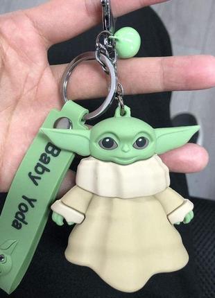 Брелок бейби йода resteq. брелок на ключи baby yoda. аксессуар для ключей малыш йода. брелок grogu. брелок