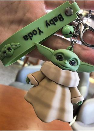 Брелок бейби йода resteq. брелок на ключи baby yoda. аксессуар для ключей малыш йода. брелок grogu. брелок2 фото