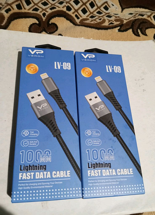 Кабель veron lv-09 1m usb-lightning.