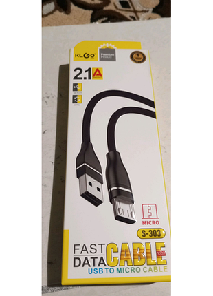 Кабель klgo s-303 micro usb+usb.новый.