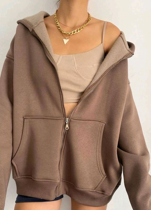 Кофта трехнить на флісі на блискавці