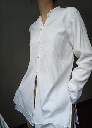 Хлопковая блуза рубашка, 8 размер1 фото