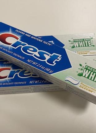 Зубна паста crest fresh and white peppermint, 68 г1 фото