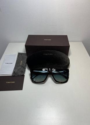 Сонцезахисні окуляри tom ford ft0513 52w morgan square sunglasses, dark havana7 фото